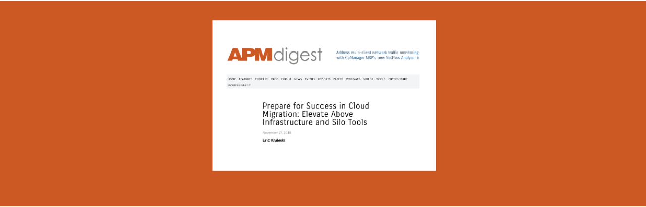 Successful cloud migrations, elevate above infrastructure and silo tools.