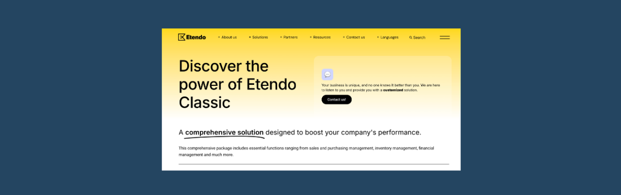 Introduction to Etendo, an open-source composable ERP.